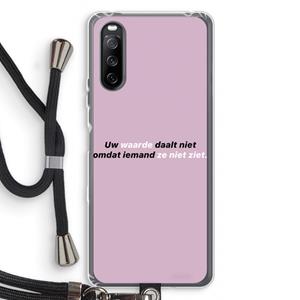 CaseCompany uw waarde daalt niet: Sony Sony Xperia 10 III Transparant Hoesje met koord