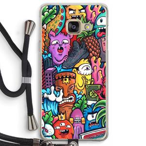 CaseCompany Vexx Mixtape: Samsung Galaxy A3 (2016) Transparant Hoesje met koord