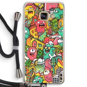 CaseCompany Vexx City: Samsung Galaxy A3 (2016) Transparant Hoesje met koord