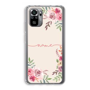 CaseCompany Rozen: Xiaomi Redmi Note 10S Transparant Hoesje
