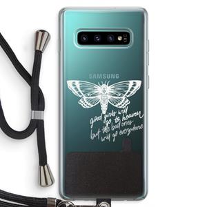 CaseCompany Good or bad: Samsung Galaxy S10 Plus Transparant Hoesje met koord