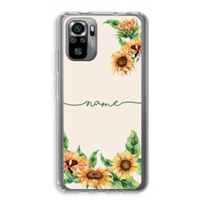 CaseCompany Zonnebloemen: Xiaomi Redmi Note 10S Transparant Hoesje