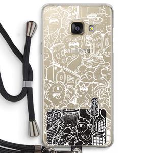 CaseCompany Vexx City #2: Samsung Galaxy A3 (2016) Transparant Hoesje met koord