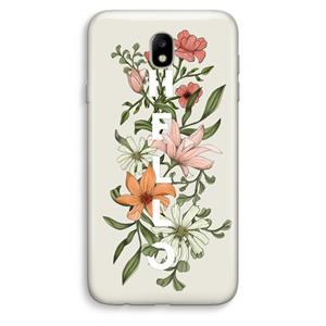 CaseCompany Hello bloemen: Samsung Galaxy J7 (2017) Transparant Hoesje