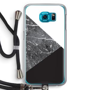 CaseCompany Combinatie marmer: Samsung Galaxy S6 Transparant Hoesje met koord