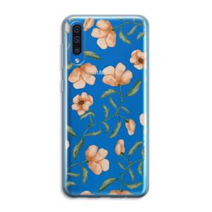 CaseCompany Peachy flowers: Samsung Galaxy A50 Transparant Hoesje