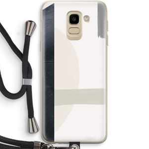 CaseCompany Baca: Samsung Galaxy J6 (2018) Transparant Hoesje met koord
