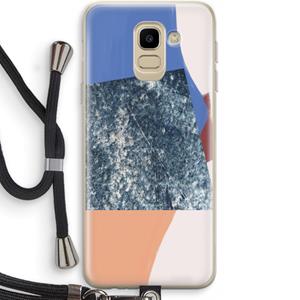 CaseCompany Billy: Samsung Galaxy J6 (2018) Transparant Hoesje met koord