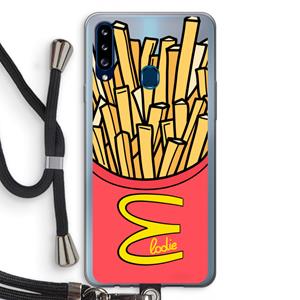 CaseCompany McElodie: Samsung Galaxy A20s Transparant Hoesje met koord