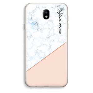 CaseCompany Marmer in stijl: Samsung Galaxy J7 (2017) Transparant Hoesje