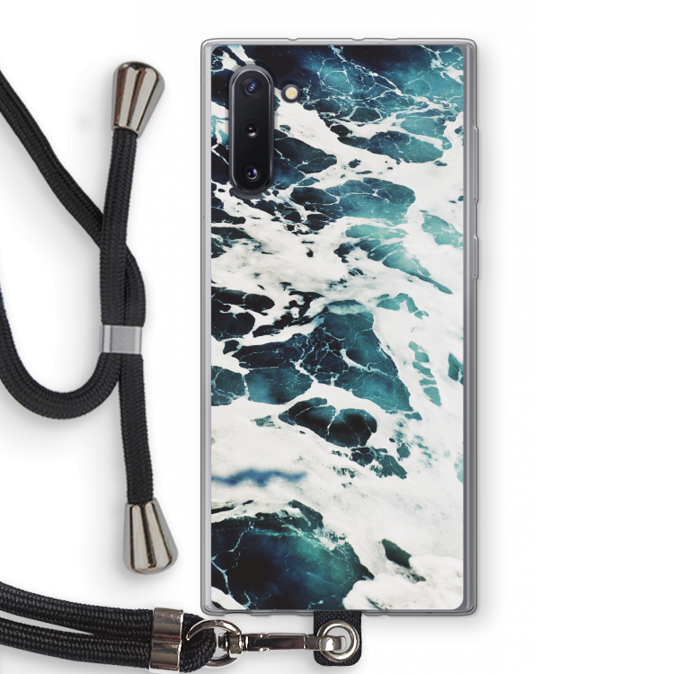 CaseCompany Golven: Samsung Galaxy Note 10 Transparant Hoesje met koord