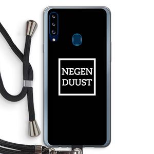 CaseCompany Negenduust black: Samsung Galaxy A20s Transparant Hoesje met koord