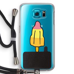 CaseCompany Raketijsje: Samsung Galaxy S6 Transparant Hoesje met koord