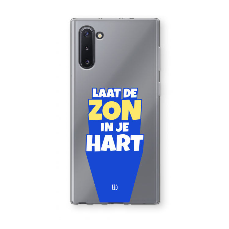 CaseCompany Laat de zon in je hart: Samsung Galaxy Note 10 Transparant Hoesje