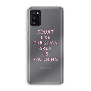 CaseCompany Christian Grey: Samsung Galaxy A41 Transparant Hoesje