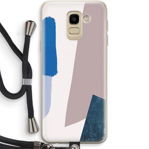 CaseCompany Lapis: Samsung Galaxy J6 (2018) Transparant Hoesje met koord