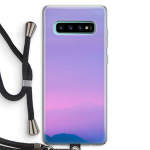 CaseCompany Sunset pastel: Samsung Galaxy S10 Plus Transparant Hoesje met koord
