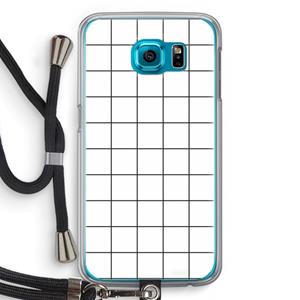 CaseCompany Rooster: Samsung Galaxy S6 Transparant Hoesje met koord