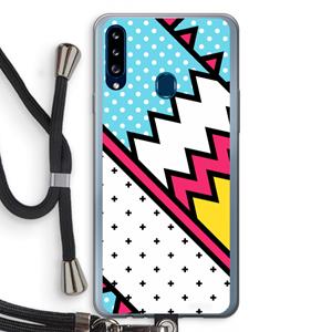 CaseCompany Pop Art #2: Samsung Galaxy A20s Transparant Hoesje met koord