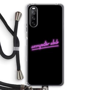 CaseCompany Vice Black: Sony Sony Xperia 10 III Transparant Hoesje met koord