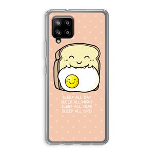 CaseCompany Sleep All Day: Samsung Galaxy A42 5G Transparant Hoesje