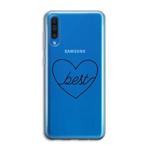 CaseCompany Best heart black: Samsung Galaxy A50 Transparant Hoesje