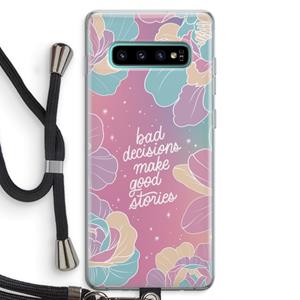 CaseCompany Good stories: Samsung Galaxy S10 Plus Transparant Hoesje met koord