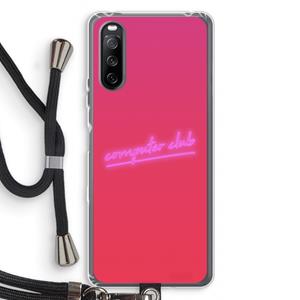 CaseCompany Vice Glow: Sony Sony Xperia 10 III Transparant Hoesje met koord