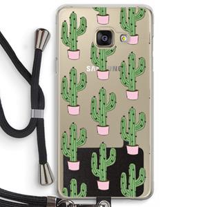 CaseCompany Cactus Lover: Samsung Galaxy A3 (2016) Transparant Hoesje met koord