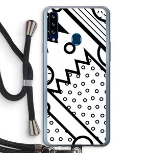 CaseCompany Pop Art #4: Samsung Galaxy A20s Transparant Hoesje met koord