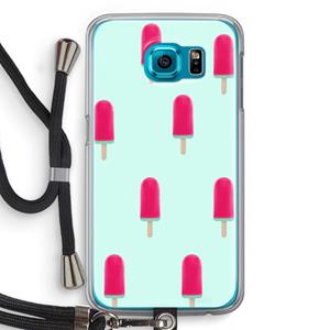CaseCompany Waterijsje: Samsung Galaxy S6 Transparant Hoesje met koord