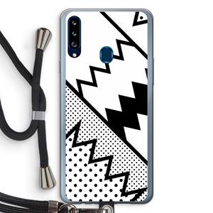 CaseCompany Pop Art #5: Samsung Galaxy A20s Transparant Hoesje met koord