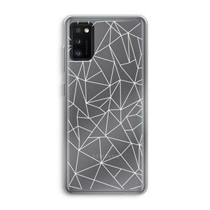CaseCompany Geometrische lijnen wit: Samsung Galaxy A41 Transparant Hoesje
