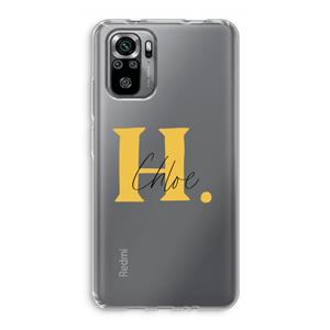 CaseCompany Amber Script: Xiaomi Redmi Note 10S Transparant Hoesje