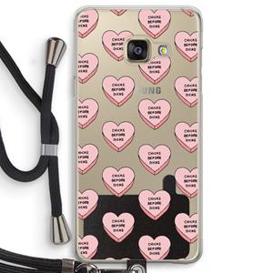 CaseCompany Chicks before dicks: Samsung Galaxy A3 (2016) Transparant Hoesje met koord