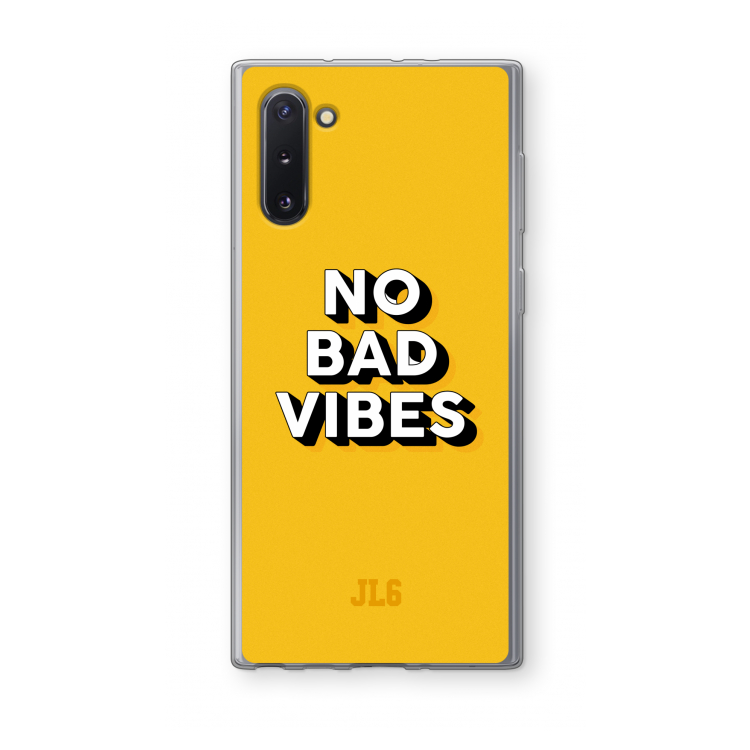 CaseCompany No Bad Vibes: Samsung Galaxy Note 10 Transparant Hoesje
