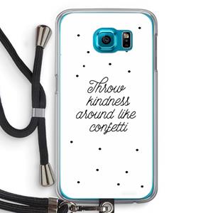 CaseCompany Confetti: Samsung Galaxy S6 Transparant Hoesje met koord
