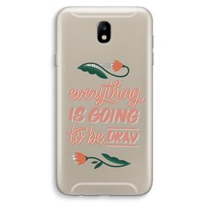 CaseCompany Optimistic flower girl: Samsung Galaxy J7 (2017) Transparant Hoesje