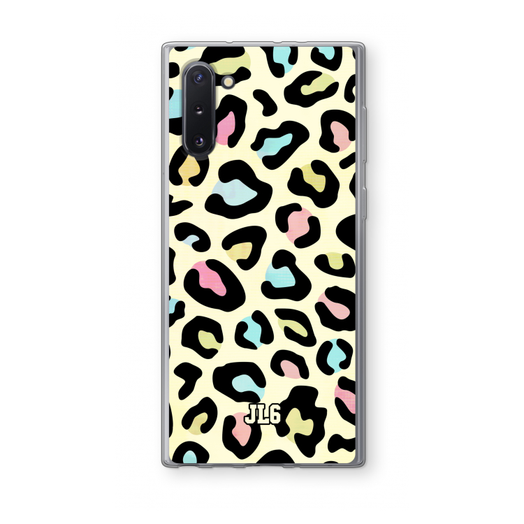 CaseCompany Leopard pattern: Samsung Galaxy Note 10 Transparant Hoesje