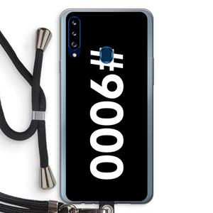 CaseCompany 9000: Samsung Galaxy A20s Transparant Hoesje met koord