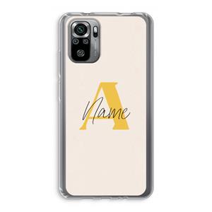 CaseCompany Amber Script: Xiaomi Redmi Note 10S Transparant Hoesje