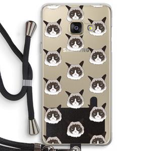 CaseCompany It's a Purrr Case: Samsung Galaxy A3 (2016) Transparant Hoesje met koord