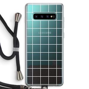 CaseCompany Rooster 2: Samsung Galaxy S10 Plus Transparant Hoesje met koord