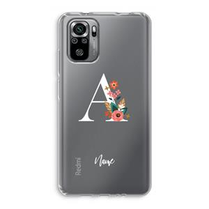 CaseCompany Pink Bouquet: Xiaomi Redmi Note 10S Transparant Hoesje