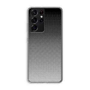 CaseCompany Musketon Halftone: Samsung Galaxy S21 Ultra Transparant Hoesje