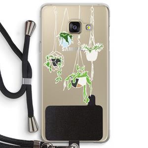 CaseCompany Hang In There: Samsung Galaxy A3 (2016) Transparant Hoesje met koord