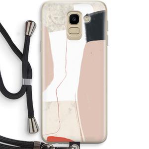 CaseCompany Lava: Samsung Galaxy J6 (2018) Transparant Hoesje met koord