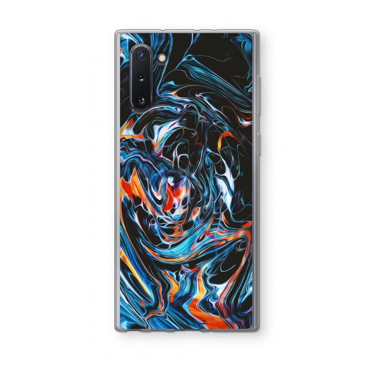 CaseCompany Black Unicorn: Samsung Galaxy Note 10 Transparant Hoesje