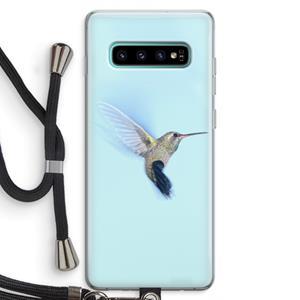 CaseCompany Kolibri: Samsung Galaxy S10 Plus Transparant Hoesje met koord