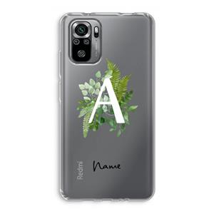 CaseCompany Green Brush: Xiaomi Redmi Note 10S Transparant Hoesje